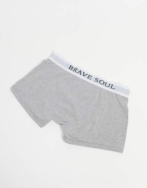 Pack de 2 calzoncillos de estilo bóxer con cinturillas en contraste de Brave Soul, 4 de 4