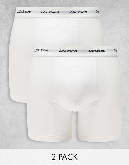 Pack de 2 calzoncillos tipo bóxer blancos de Dickies
