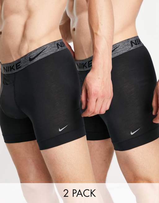 Pack de 2 calzoncillos tipo bóxer negros Reluxe de Nike