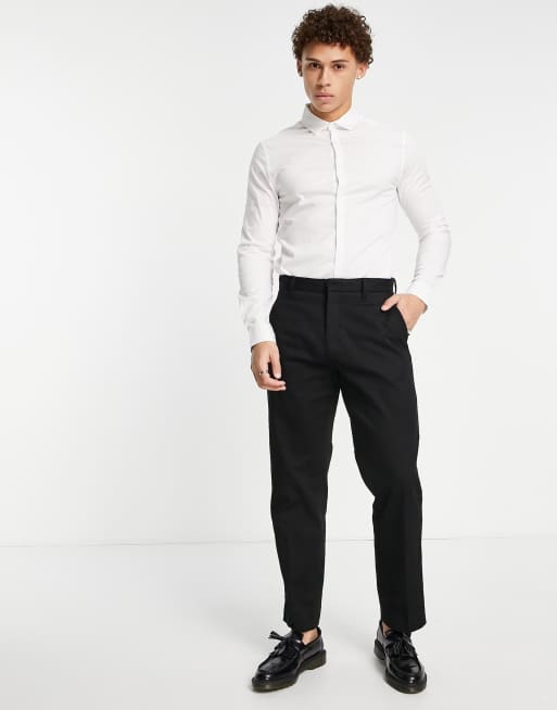 Pack de 2 camisas blancas elásticas corte slim de ASOS DESIGN | ASOS