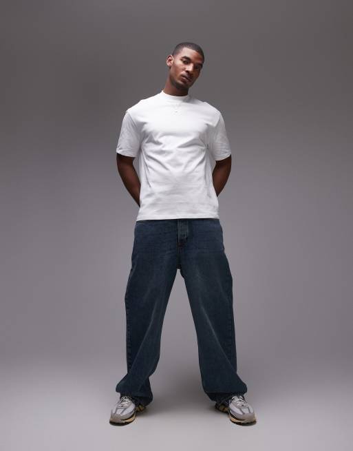 Pack de 2 camisetas blancas de corte holgado de Topman, 2 de 4
