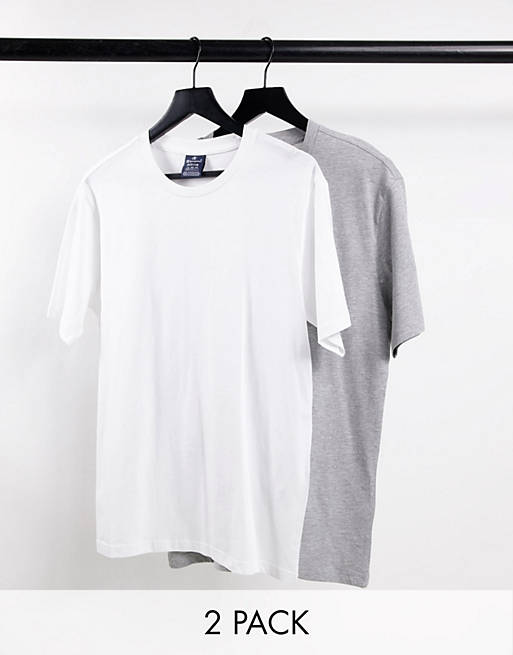 Hombre Other | Pack de 2 camisetas de color blanco y gris de Champion - YT05761