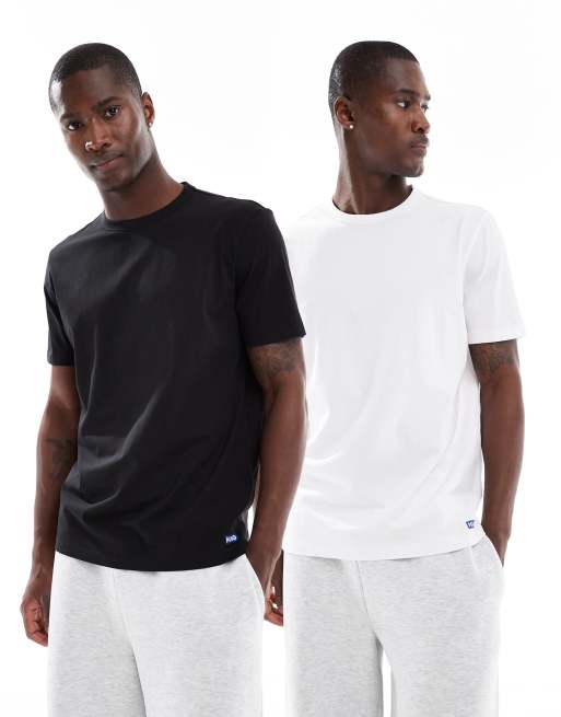 Pack de 2 camisetas de color negro y blanco Naolo de Hugo Blue