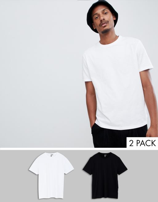 Pack de 2 camisetas de corte holgado con cuello redondo de ASOS DESIGN, AHORRA