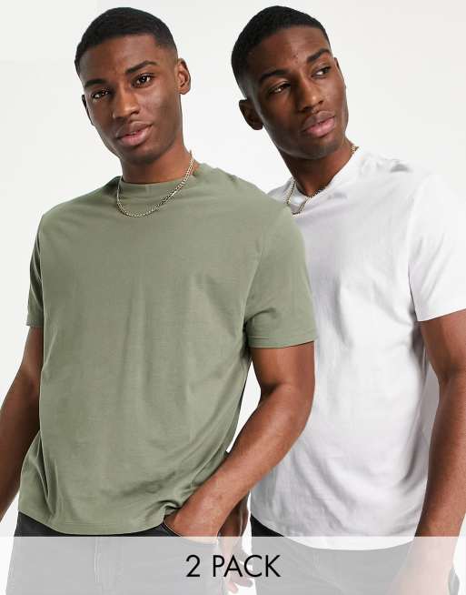 Pack de 2 camisetas de varios colores holgadas de ASOS DESIGN