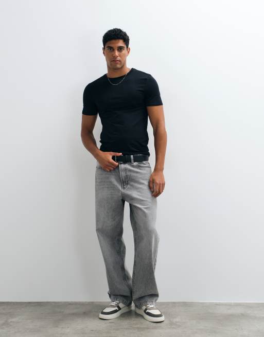 Pack de 2 camisetas negras básicas ajustadas de ASOS DESIGN, 3 de 5