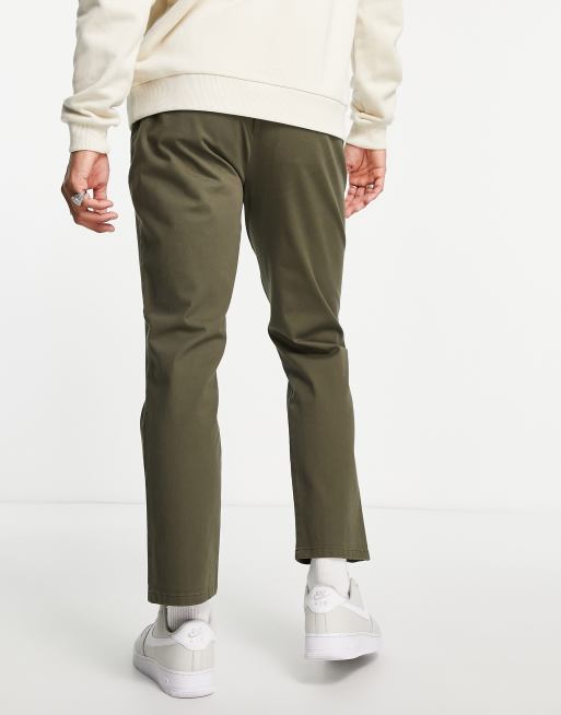 Pack de 2 chinos de color caqui y beis oscuro de corte slim con cinturilla elástica de ASOS DESIGN, 4 de 4