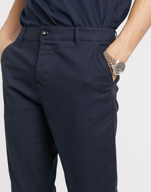 Pack de 2 chinos slim en azul marino y piedra de ASOS DESIGN, AHORRA, 3 de 4