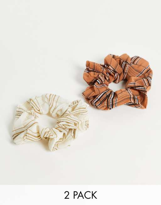 Pack de 2 coleteros beis a cuadros de DesignB London