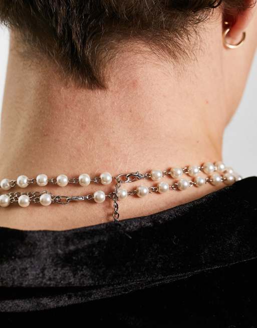 Pack de 2 collares largos de diferentes tamaños perlas sintéticas vidrio de ASOS DESIGN | ASOS