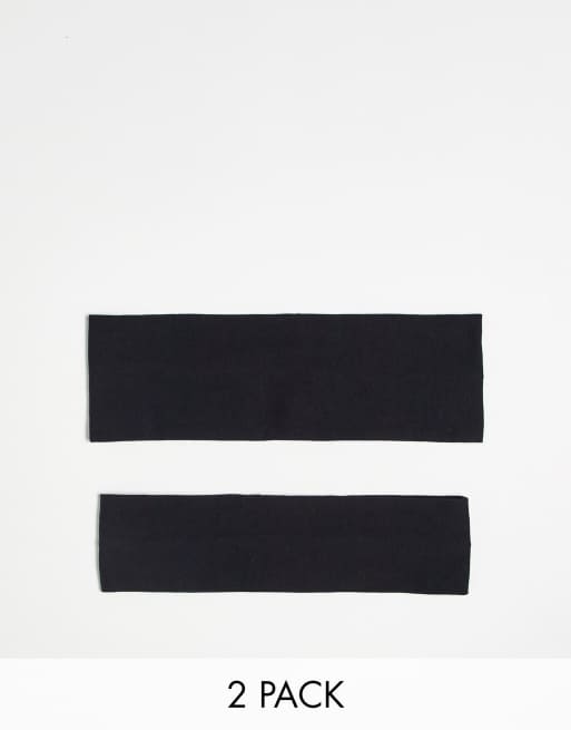 Pack de 2 diademas negras de punto de Monki
