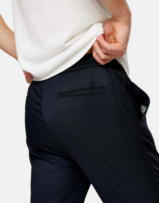 Pack de 2 joggers gris carbón y azul marino de corte pitillo de Topman, 3 de 4