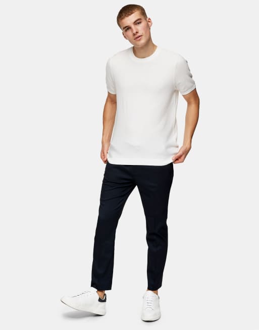 Pack de 2 joggers gris carbón y azul marino de corte pitillo de Topman, 4 de 4