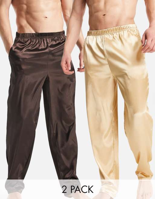 Pack de 2 pantalones de pijama de ASOS DESIGN