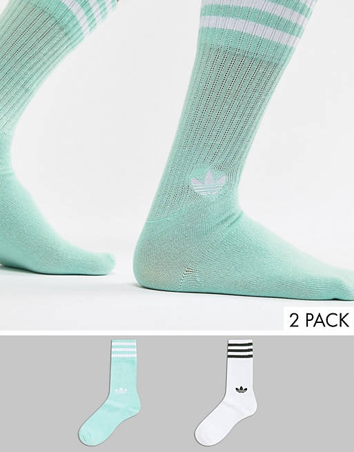 perdonar En lo que respecta a las personas Paquete o empaquetar Pack de 2 pares de calcetines de deporte en menta DH3362 de adidas  Originals | ASOS