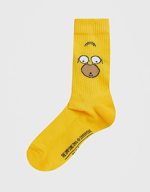 Medicina Limpia el cuarto radio Pack de 2 pares de calcetines deportivos con estampado de Homer y Marge  Simpson de ASOS DESIGN, AHORRA | ASOS