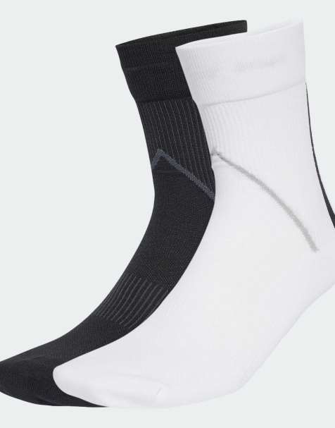 Pack de 2 pares de calcetines deportivos de color blanco y negro Techy de adidas Originals - view 1