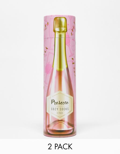 Pack de 2 pares de calcetines en una caja de regalo estilo Prosecco Sock Company de Orrsum