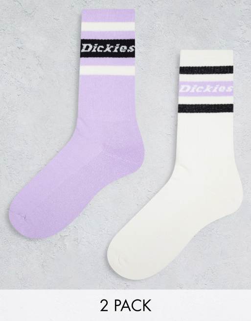 Pack de 2 pares de calcetines morados a rayas Genola de Dickies