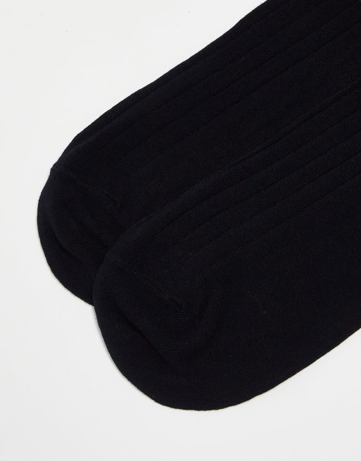 Pack de 2 pares de calcetines negros de canalé de algodón egipcio de Polo Ralph Lauren, 4 de 4