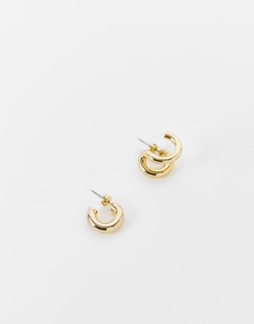 Pack de 2 pares de pendientes de aro grueso dorados de & Other Stories