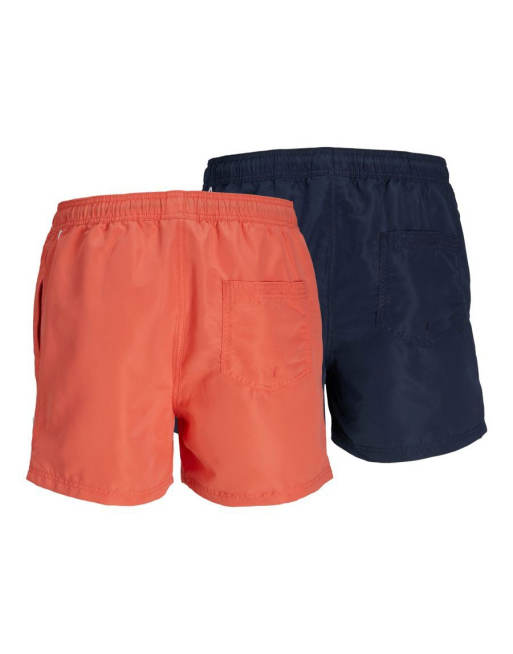 Pack de 2 shorts de baño color coral de Jack & Jones