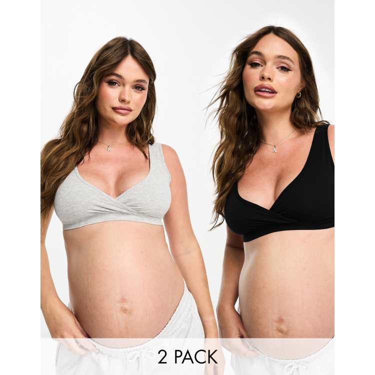 Pack de 2 sujetadores premam para dormir de lactancia de color