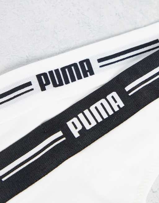 Pack de 2 tangas blancos con logo de la marca de Puma, 2 de 4