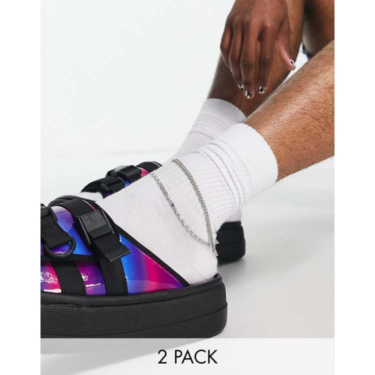 Pack de 2 tobilleras con diseño de cadena de ASOS DESIGN | ASOS