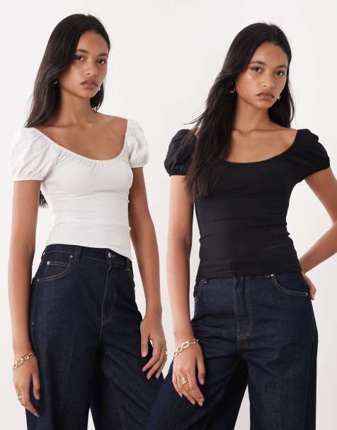 Pack de 2 tops estilo mesonera de Miss Selfridge - view 1