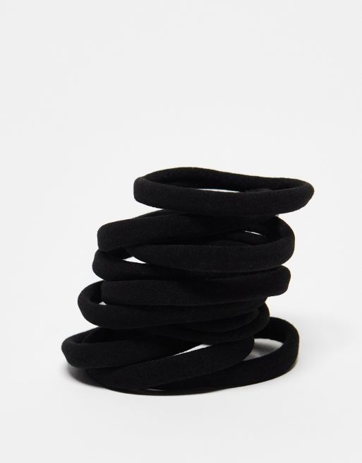 Pack de 20 gomas de pelo negras de nailon de Kitsch, 2 de 4