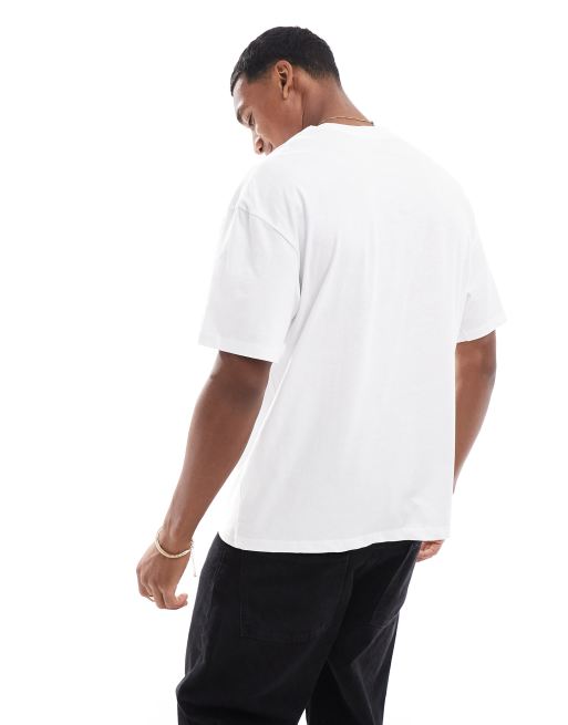 Pack de 2 camisetas blancas y negras extragrandes de Jack & Jones, 2 de 4