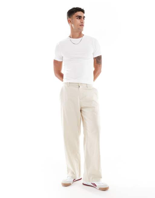 Pack de 2 camisetas color crema básicas ajustadas de ASOS DESIGN  , 2 de 4
