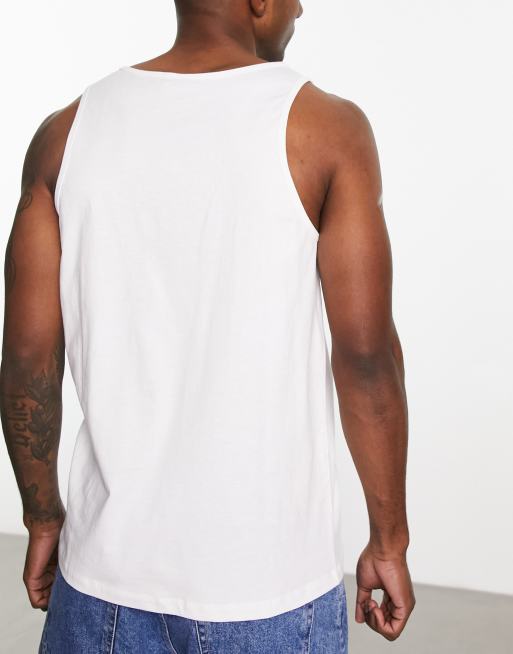 Pack de 2 camisetas de color blanco y negro básicas de tirantes con cuello ancho de ASOS DESIGN  , 3 de 5