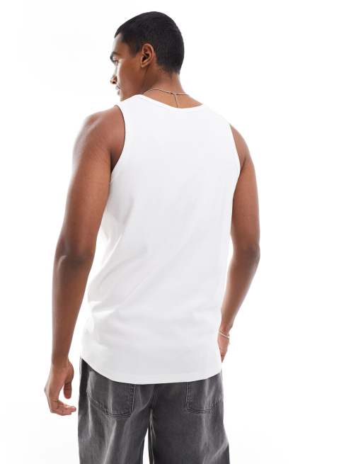 Pack de 2 camisetas de color blanco y negro holgadas sin mangas de canalé de Cotton On , 2 de 4