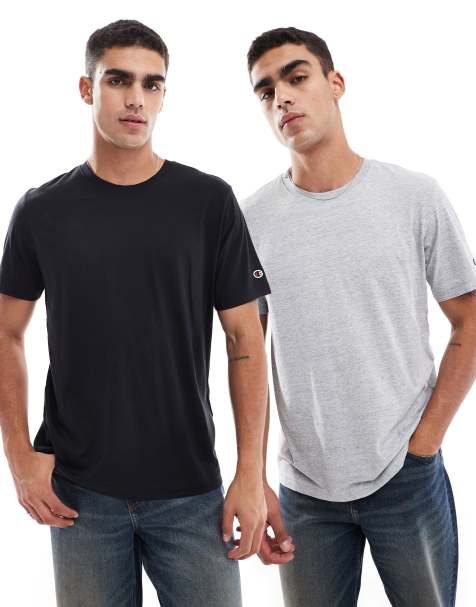 Pack de 2 camisetas de color gris y negro de Champion - view 1