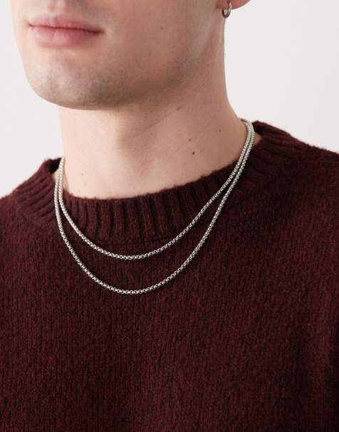 Pack de 2 collares plateados de cadena veneciana de Faded Future - view 1