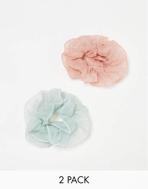 Pack de 2 diademas de color azul y rosa de tul de Mango