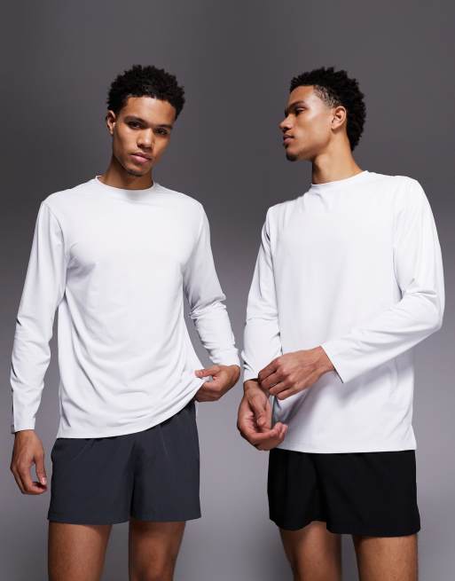 Pack de 2 pantalones cortos de 8 cm de color negro y gris carbón para correr con bolsillo trasero para teléfono de tejido de secado rápido Icon de 4505