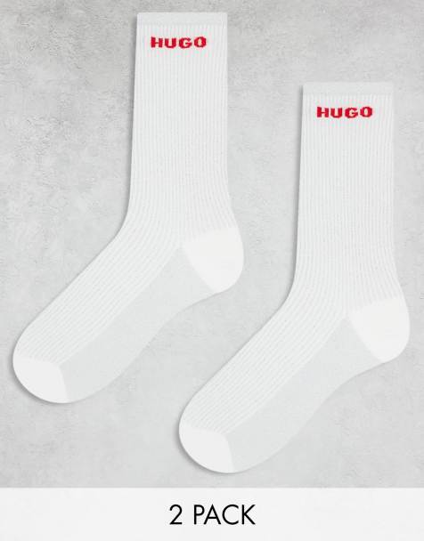 Pack de 2 pares de calcetines blancos de HUGO Bodywear - view 1