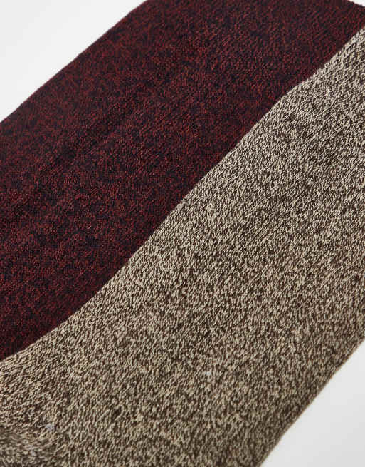 Pack de 2 pares de calcetines de color burdeos y marrón topo de Jack & Jones Premium, 2 de 3