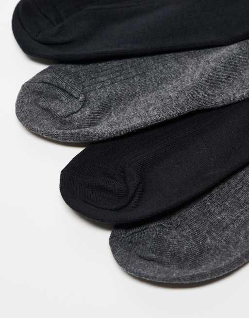 Pack de 2 pares de calcetines de color gris oscuro y negro premium de Jack & Jones Premium, 3 de 3