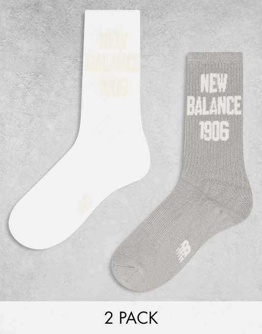 Pack de 2 pares de calcetines de colores de caña alta con logo 