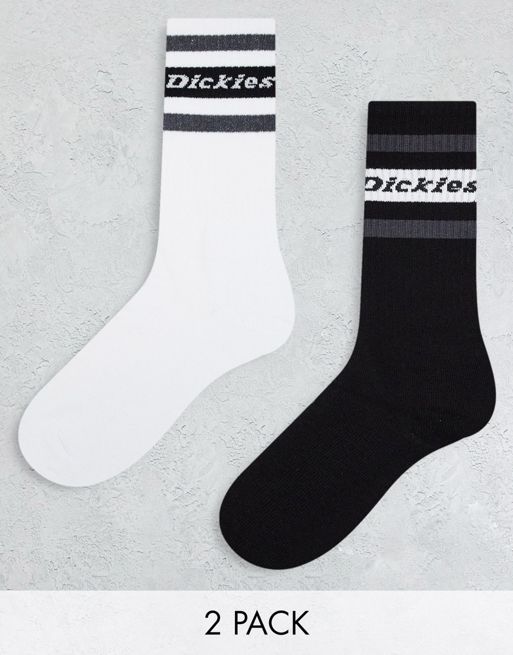 Pack de 2 pares de calcetines deportivos de color blanco y negro Genola de Dickies