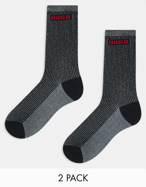 Pack de 2 pares de calcetines negros de HUGO Bodywear - view 1