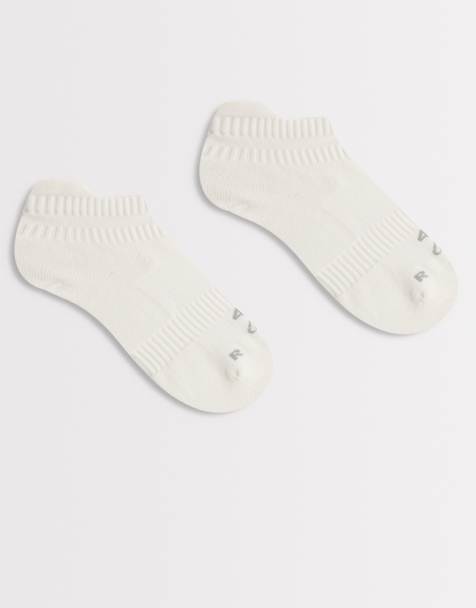 Pack de 2 pares de calcetines tobilleros blanco nube para correr con acabado antibacteriano y sujeción en el puente premium de 4505 - view 1