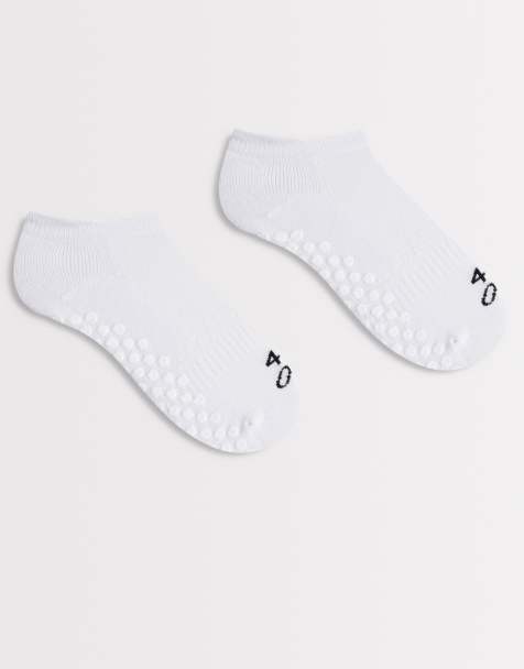 Pack de 2 pares de calcetines tobilleros blancos antideslizantes para pilates de 4505 - view 1