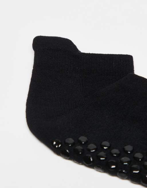 Pack de 2 pares de calcetines tobilleros negros antideslizantes para pilates de 4505, 2 de 3