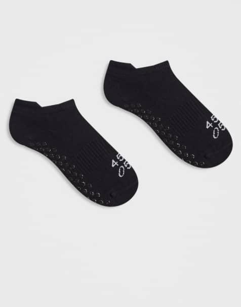 Pack de 2 pares de calcetines tobilleros negros antideslizantes para pilates de 4505 - view 1