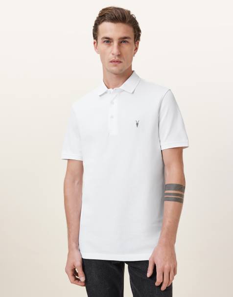 Pack de 2 polos de color blanco y verde de manga corta Reform de AllSaints - view 1